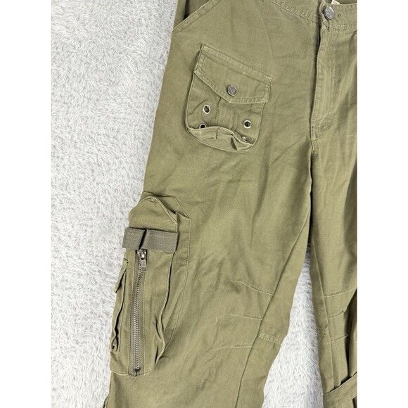 Free Knight Japan Green Cargo Pants Mens Size 31 Gas Mask Tactical Military - Picture 2 of 10